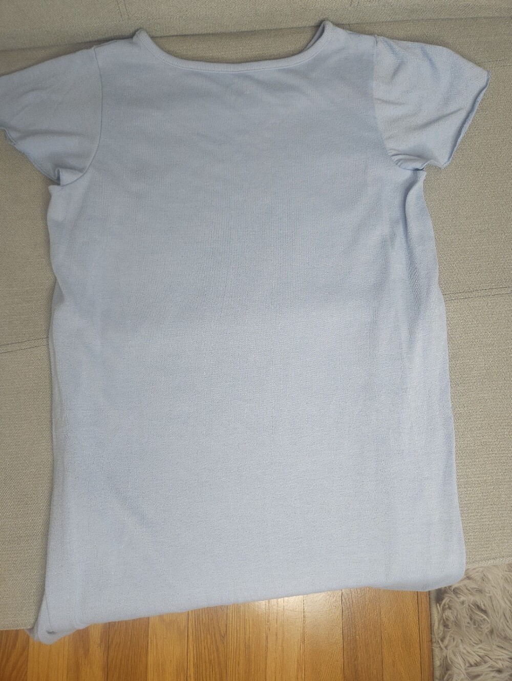 Carter's Light Blue Graphic Tee with White and Light Pink Print - Picture 3 of 3